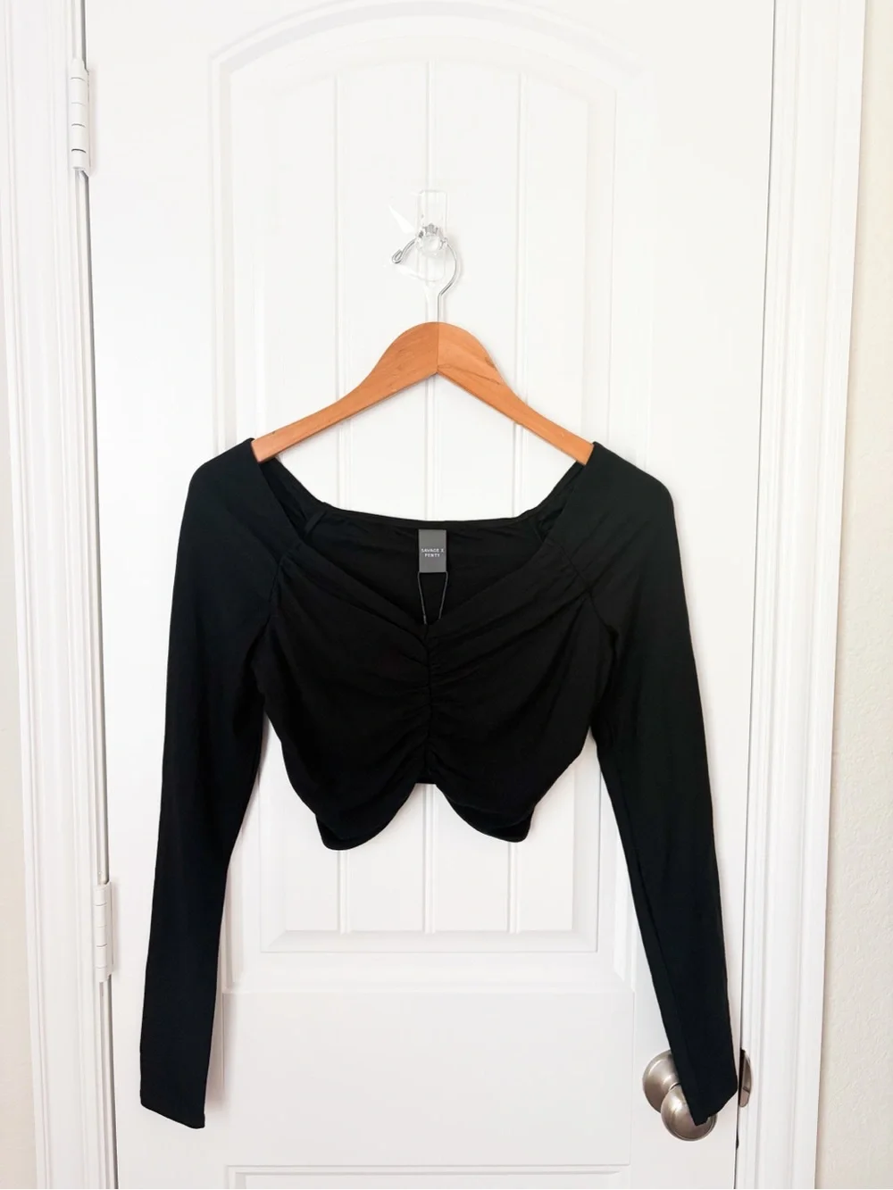 Savage X Fenty Softcore Modal Ruched Crop Top Size Medium NEW